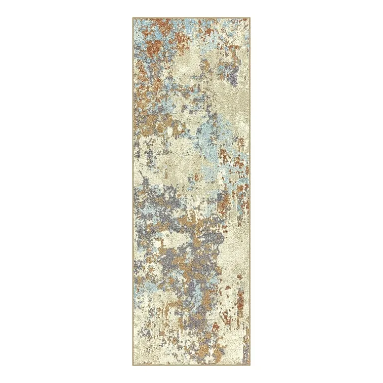 Maples Abstract Stone Rectangular Indoor Runner