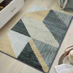Maples Blue Geo Indoor Rectangular Accent Rug