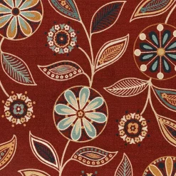 Maples Modern Floral Collection Washable Skid Resistant Indoor Rectangular Accent Rug