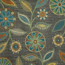 Maples Modern Floral Collection Washable Skid Resistant Indoor Rectangular Runner