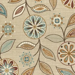 Maples Modern Floral Collection Washable Skid Resistant Indoor Rectangular Runner