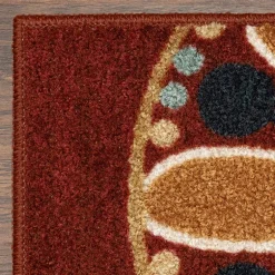 Maples Modern Floral Collection Washable Skid Resistant Indoor Rectangular Runner