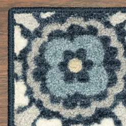 Maples Modern Floral Collection Skid Resistant Indoor Rectangular Area Rug