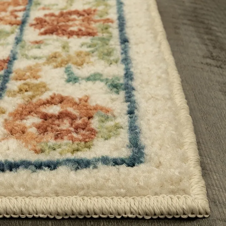 Maples Persian Tan Floral Indoor Rectangular Accent Rug