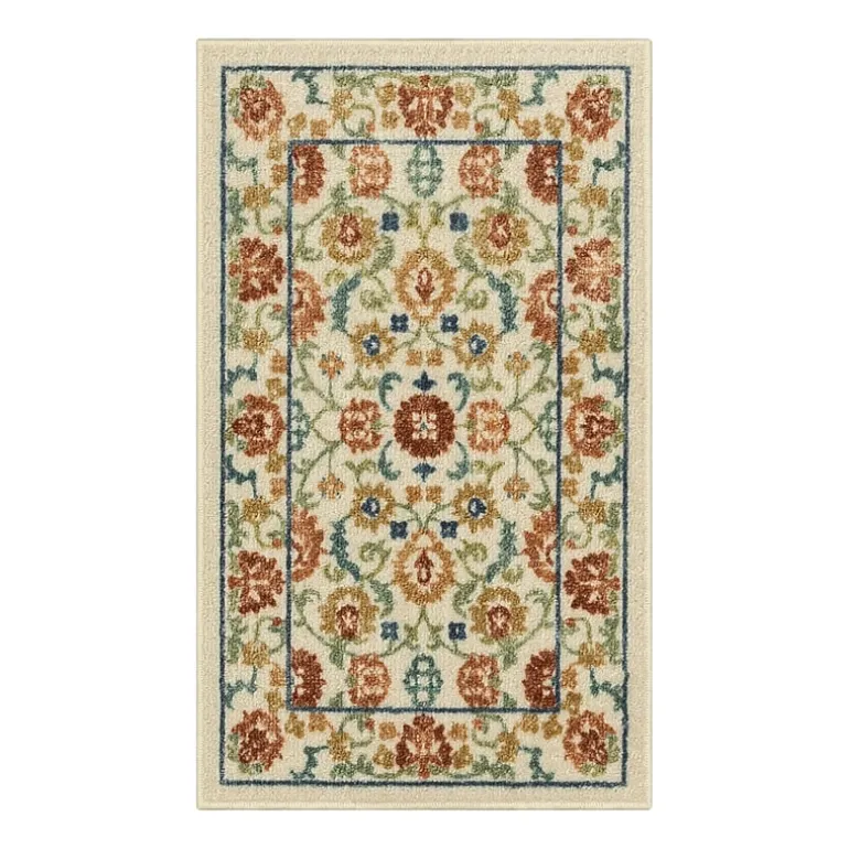 Maples Persian Tan Floral Indoor Rectangular Accent Rug
