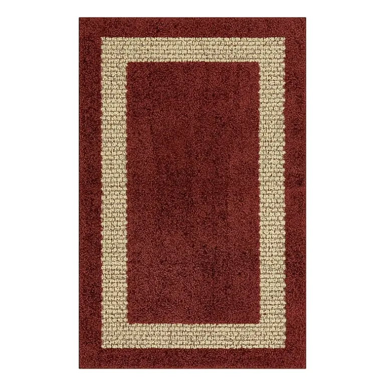 Maples Solid Cut and Loop Indoor Rectangular Accent Rug