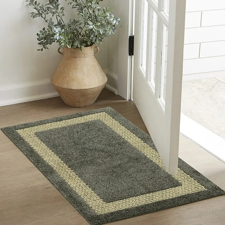 Maples Solid Cut and Loop Indoor Rectangular Accent Rug
