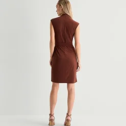 Marc New York Womens V Neck Sleeveless Sheath Dress