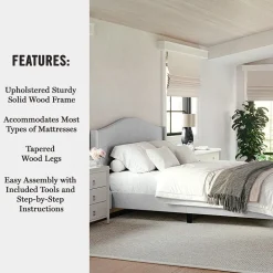 Martha Stewart Amelia Upholstered Platform Bed