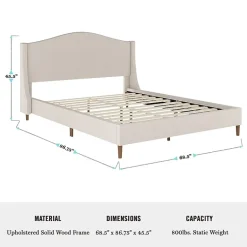 Martha Stewart Amelia Upholstered Platform Bed