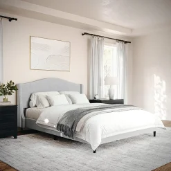 Martha Stewart Amelia Upholstered Platform Bed