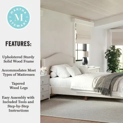 Martha Stewart Amelia Upholstered Platform Bed