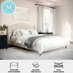 Martha Stewart Amelia Upholstered Platform Bed