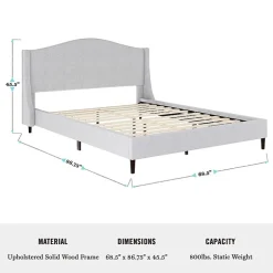 Martha Stewart Amelia Upholstered Platform Bed