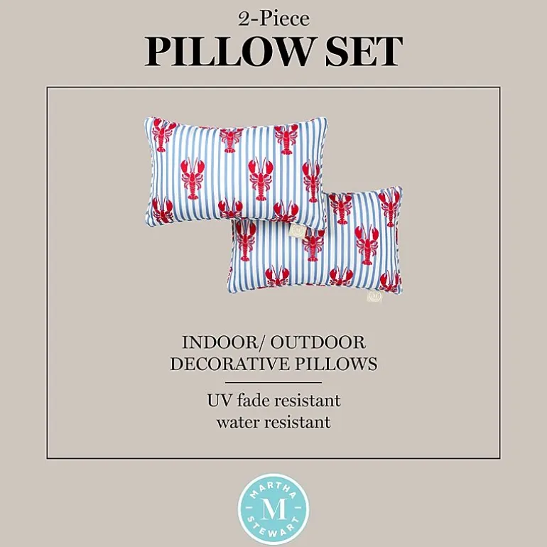 Martha Stewart Americana Lobster 2-pc. Rectangular Throw Pillow