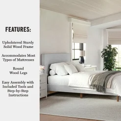 Martha Stewart Britta Upholstered Platform Bed