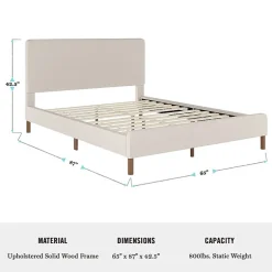 Martha Stewart Britta Upholstered Platform Bed