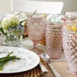 Martha Stewart Chauncey Hobnail Glass Serving Pitcher