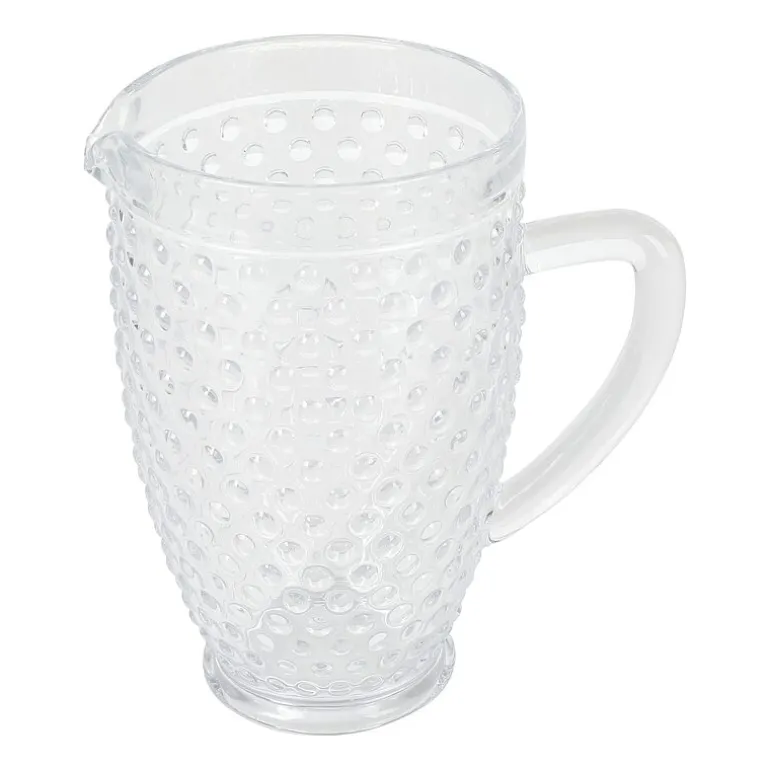 Martha Stewart Chauncey Hobnail Glass Serving Pitcher
