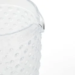 Martha Stewart Chauncey Hobnail Glass Serving Pitcher