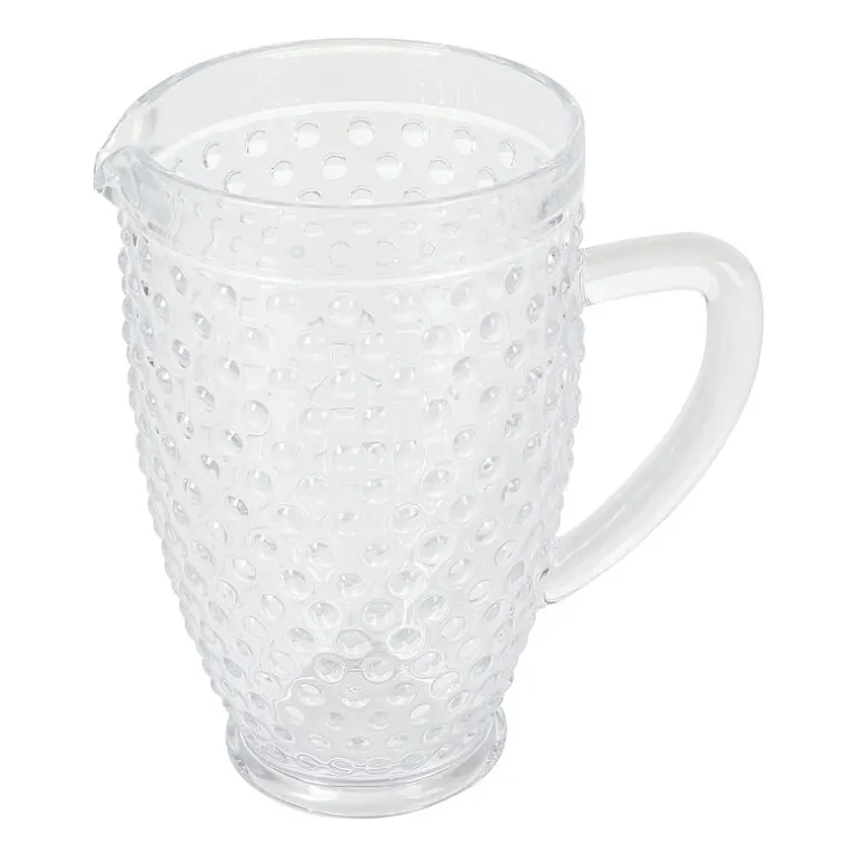 Martha Stewart Chauncey Hobnail Glass Serving Pitcher