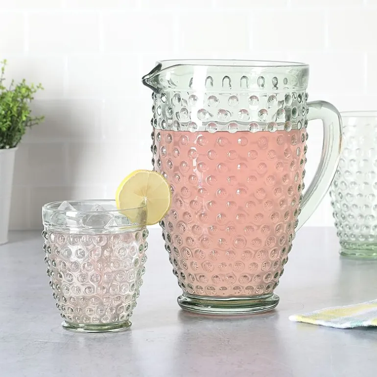 Martha Stewart Chauncey Hobnail Glass Serving Pitcher