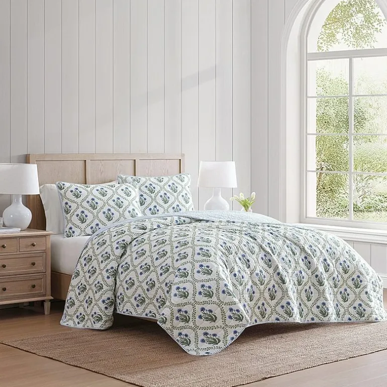 Martha Stewart Chloe Easy Care Quilt Set