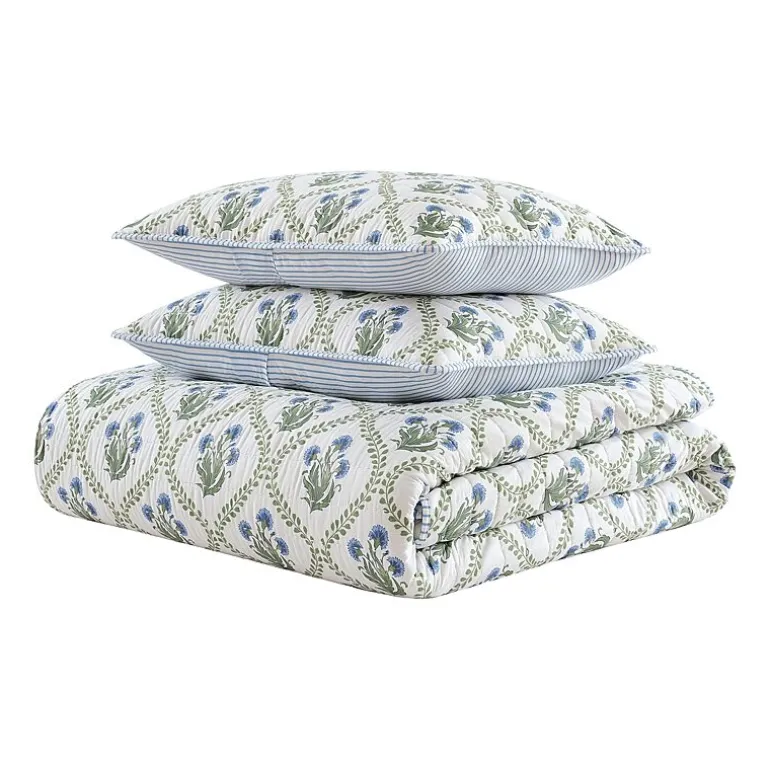 Martha Stewart Chloe Easy Care Quilt Set