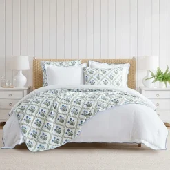 Martha Stewart Chloe Easy Care Quilt Set