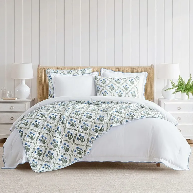 Martha Stewart Chloe Easy Care Quilt Set