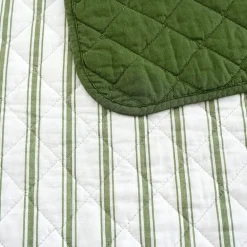 Martha Stewart Core Ticking Stripe Easy Care Quilt Set
