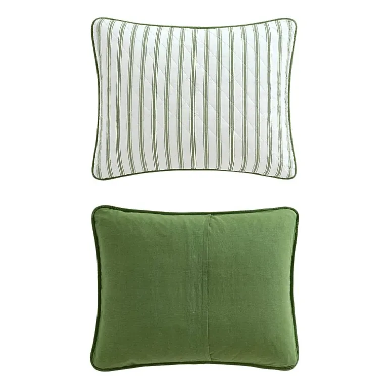 Martha Stewart Core Ticking Stripe Easy Care Quilt Set