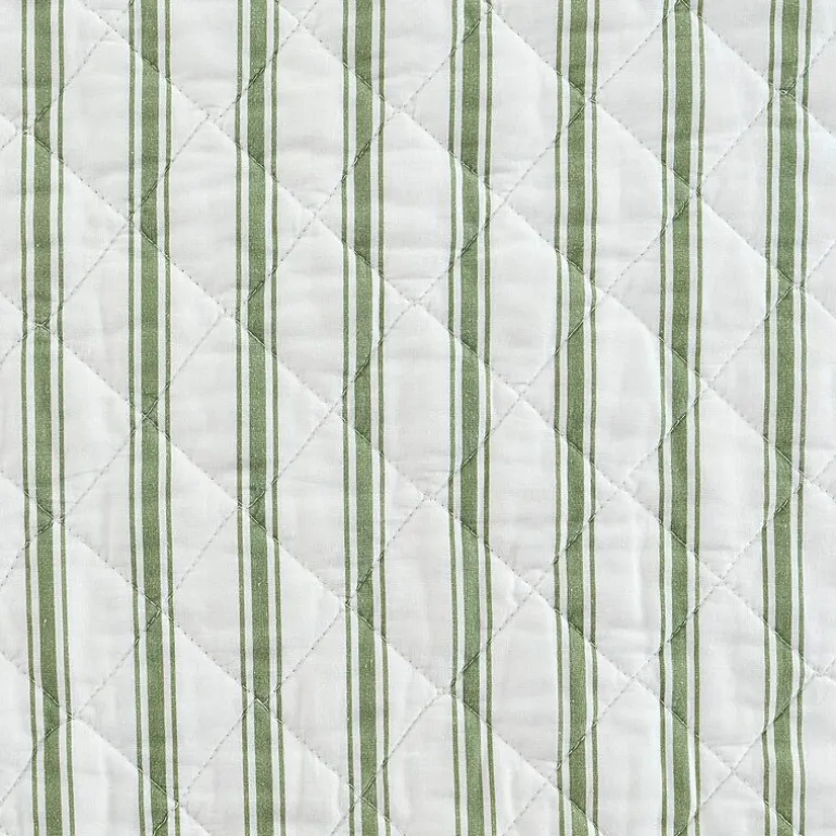 Martha Stewart Core Ticking Stripe Easy Care Quilt Set