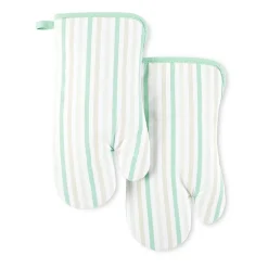 Martha Stewart Daisy Stripe 2-pc. Oven Mitt Set