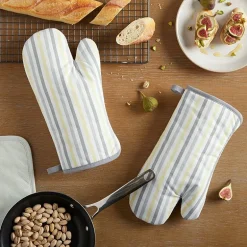 Martha Stewart Daisy Stripe 2-pc. Oven Mitt Set