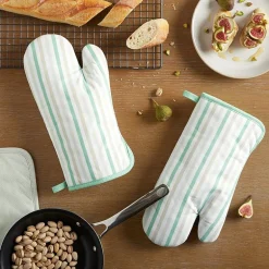 Martha Stewart Daisy Stripe 2-pc. Oven Mitt Set
