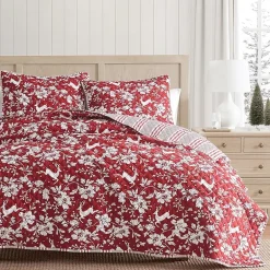 Martha Stewart Dancing Deer Easy Care Quilt Set