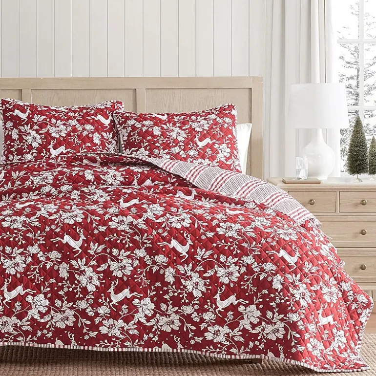 Martha Stewart Dancing Deer Easy Care Quilt Set