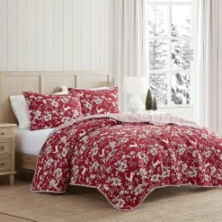 Martha Stewart Dancing Deer Easy Care Quilt Set