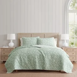 Martha Stewart French Bird Floral Easy Care Quilt Set