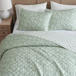 Martha Stewart French Bird Floral Easy Care Quilt Set