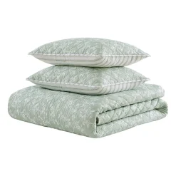 Martha Stewart French Bird Floral Easy Care Quilt Set