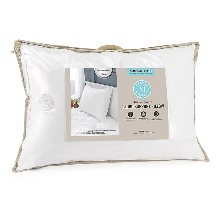 Martha Stewart Gel-Alternative Medium Cloud Support Pillow