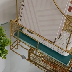 Martha Stewart Gold Desktop Organizer-Drawer