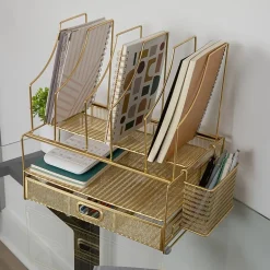 Martha Stewart Gold Desktop Organizer-Drawer