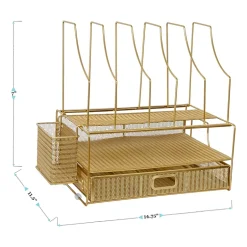 Martha Stewart Gold Desktop Organizer-Drawer