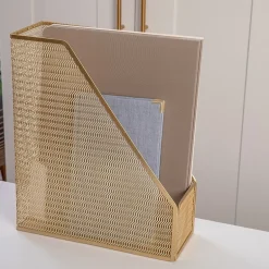 Martha Stewart Gold Mesh Single File Holder