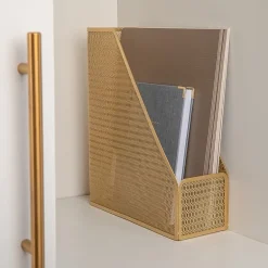 Martha Stewart Gold Mesh Single File Holder