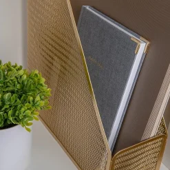 Martha Stewart Gold Mesh Single File Holder