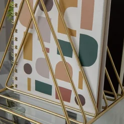 Martha Stewart Gold Mesh 9 Slot File Holder